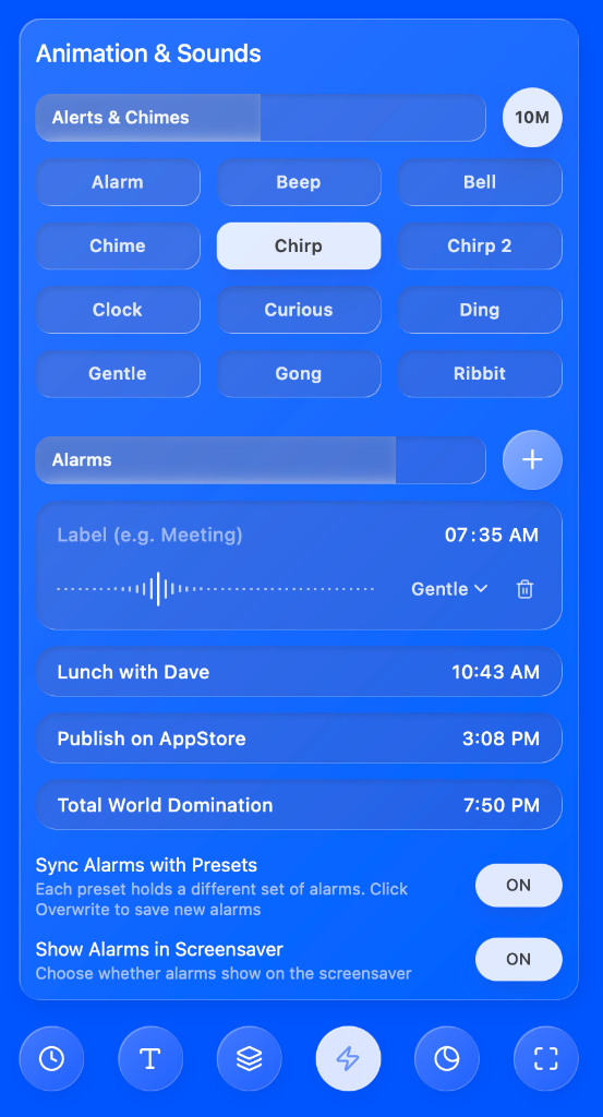 FlipCloc Alarms