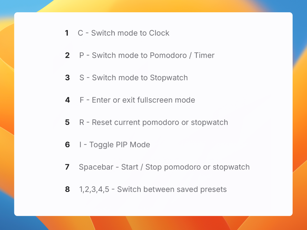 Keyboard Shortcuts