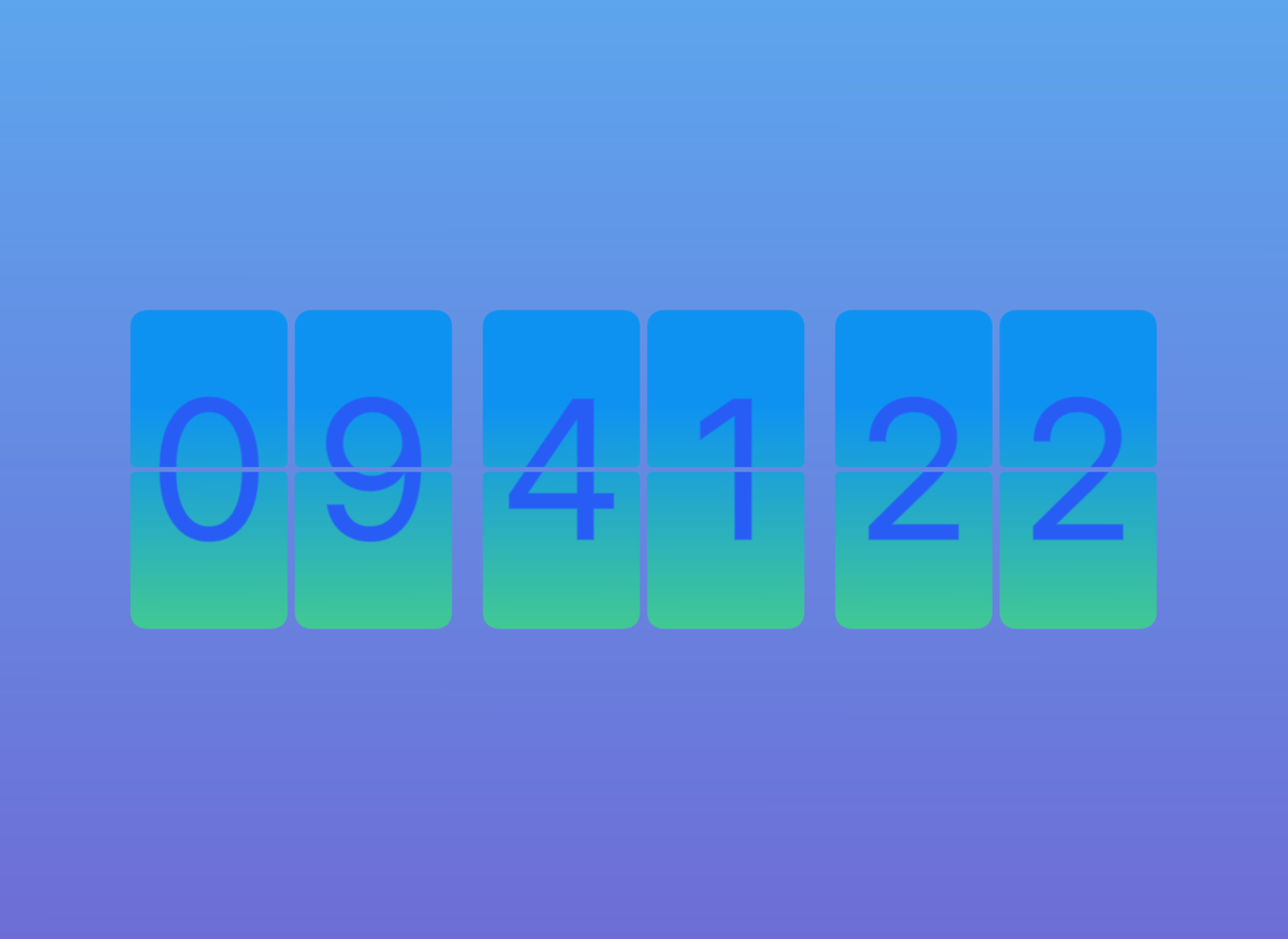 FlipCloc Breezy Day — Soft airy sky gradient aesthetic flip clock for serene desktop setups