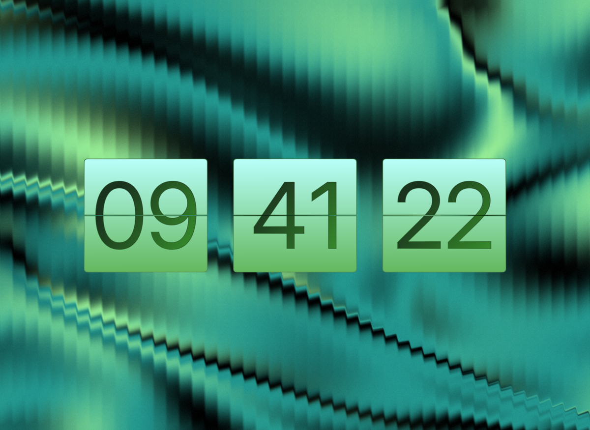 FlipCloc Mint Echo — Clean minimalist pastel mint green aesthetic flip clock