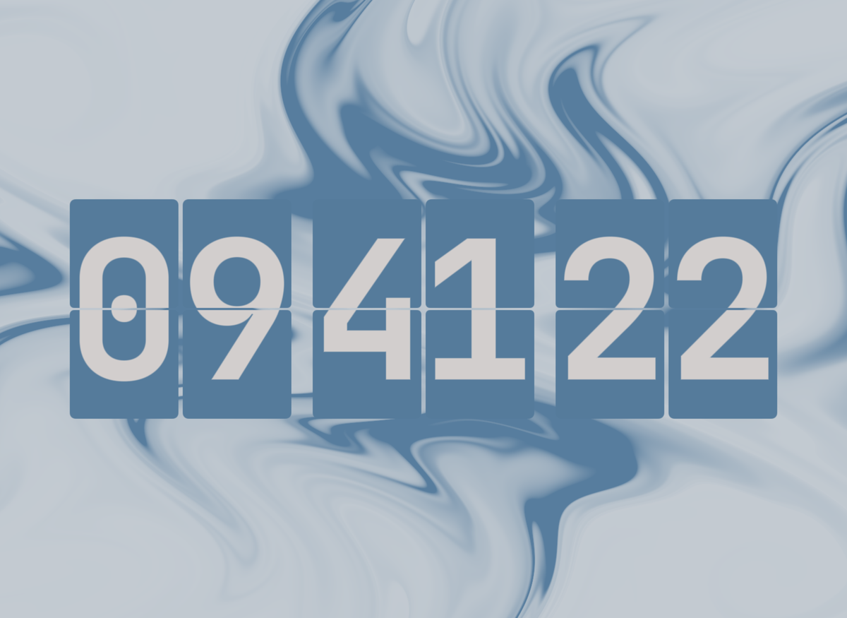 FlipCloc Ocean Veil — Silky deep sapphire aquatic wave aesthetic flip clock
