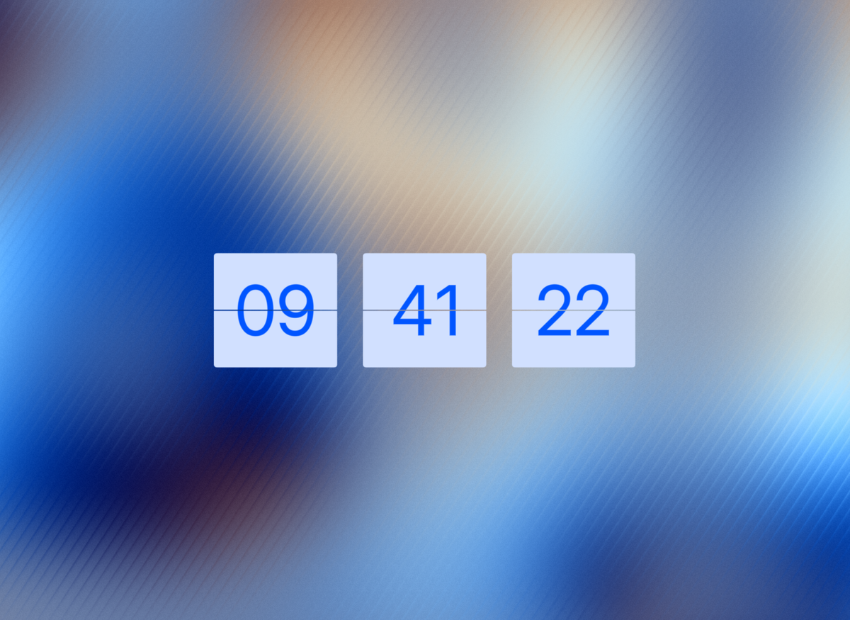 FlipCloc Revive — Energizing bright citrus sunset gradient aesthetic flip clock