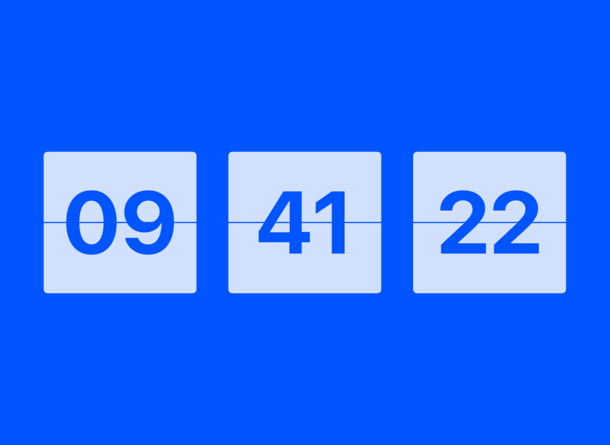 FlipCloc Simple — Uncluttered timeless monochrome minimalist flip clock