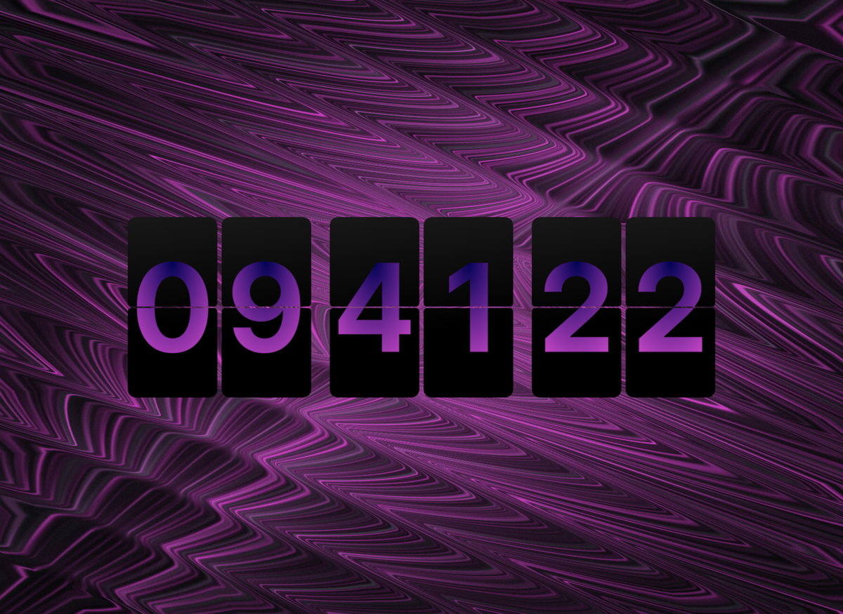 FlipCloc Warp Neon — Hypercharged high voltage neon cyber aesthetic flip clock